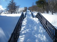 避難小屋から見上げる天空回廊