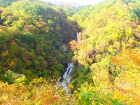 霧降の滝　紅葉