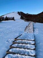 天空の回廊　積雪　1000段以上は凍結で注意