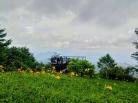 今朝の気温21℃　小丸山展望台付近